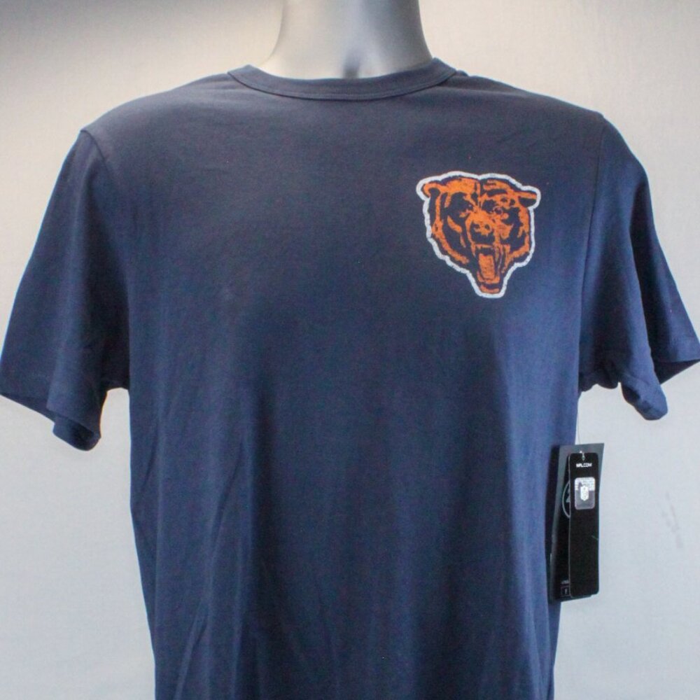 Chicago Bears Crew Neck Short Sleeve Graphic Distressed Print Tee Adult Small